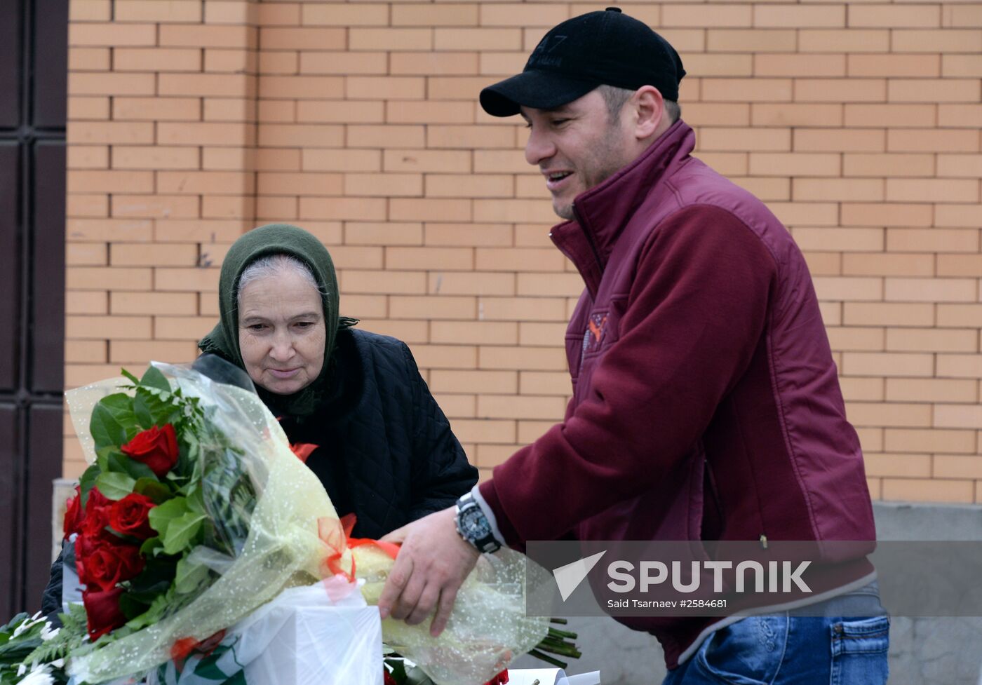 Flowers sold in Grozny on March 8