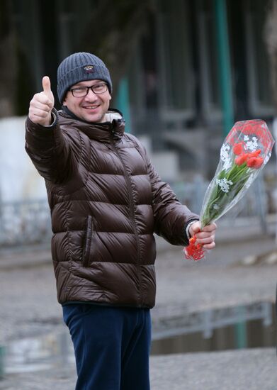 Flowers sold in Grozny on March 8