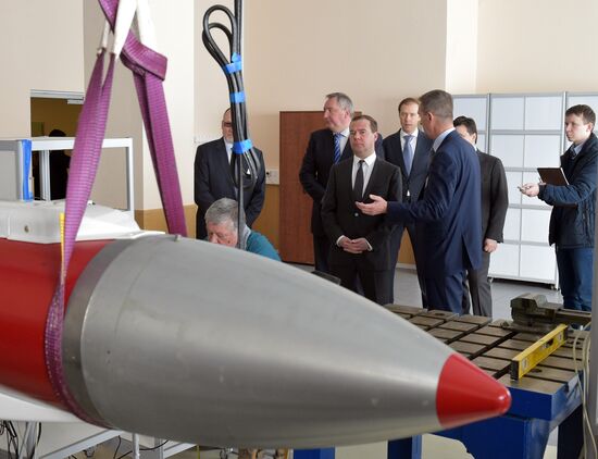 Prime Minister Dmitry Medvedev visits Tactical Missiles Corporation