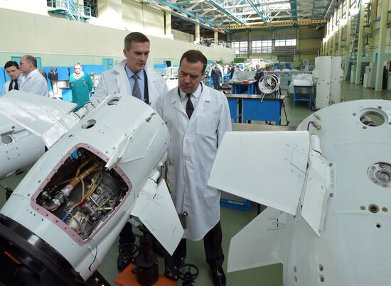 Prime Minister Dmitry Medvedev visits Tactical Missiles Corporation