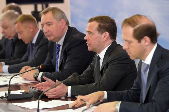 Prime Minister Dmitry Medvedev visits Tactical Missiles Corporation