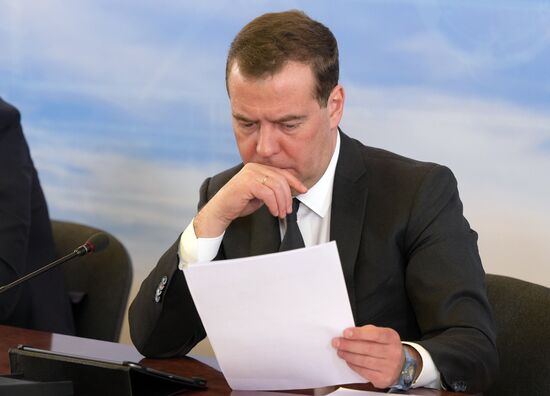 Prime Minister Dmitry Medvedev visits Tactical Missiles Corporation