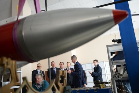 Prime Minister Dmitry Medvedev visits Tactical Missiles Corporation