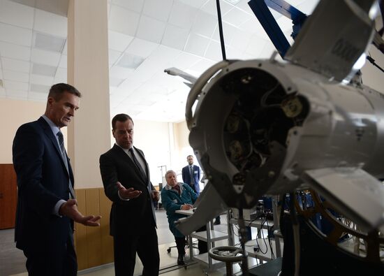 Prime Minister Dmitry Medvedev visits Tactical Missiles Corporation