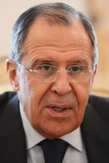 Russian Foreign Minister Sergey Lavrov meets with Abkhazian Foreign Minister Vyacheslav Chirikba