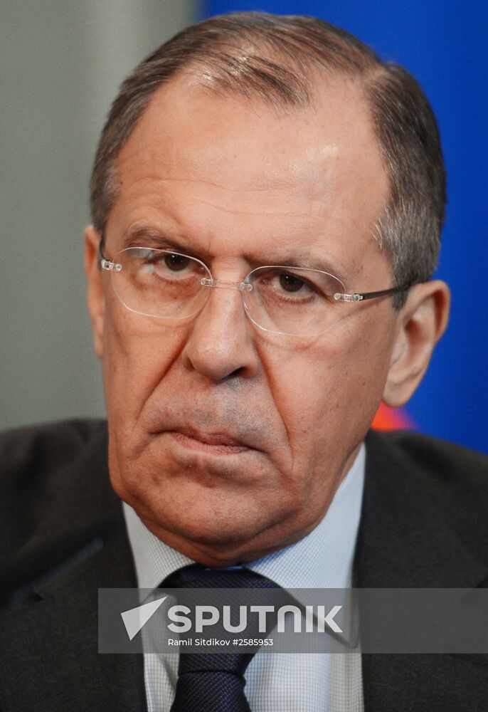 Russian Foreign Minister Sergey Lavrov meets with Abkhazian Foreign Minister Vyacheslav Chirikba