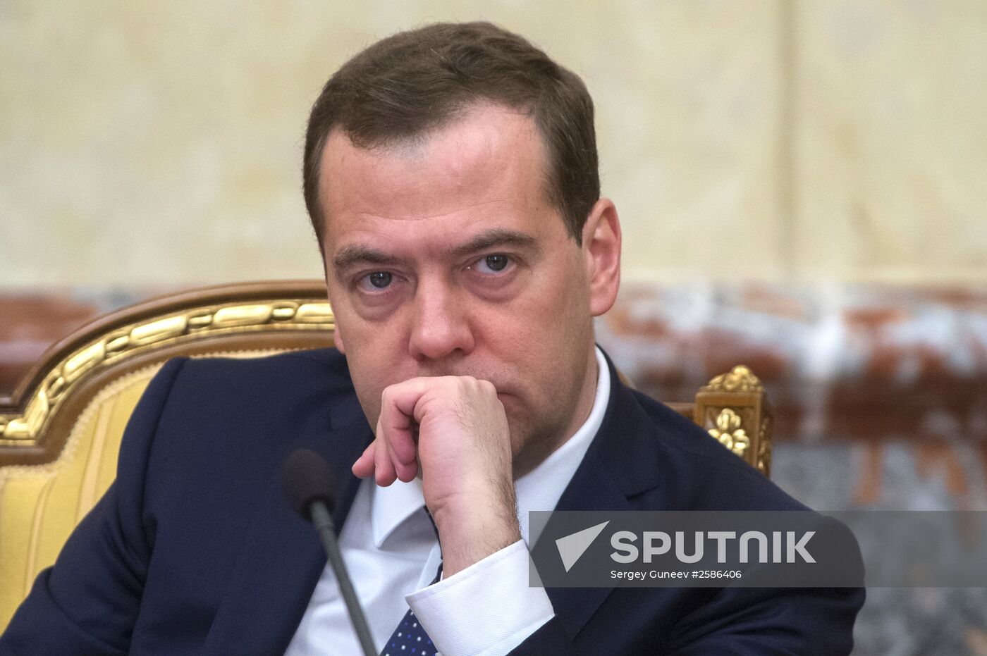 Russian Prime Minister Dmitry Medvedev chairs Government meeting