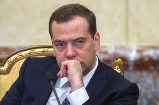 Russian Prime Minister Dmitry Medvedev chairs Government meeting