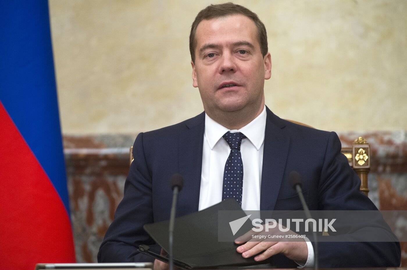 Russian Prime Minister Dmitry Medvedev chairs Government meeting