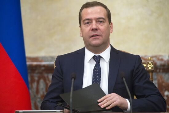 Russian Prime Minister Dmitry Medvedev chairs Government meeting