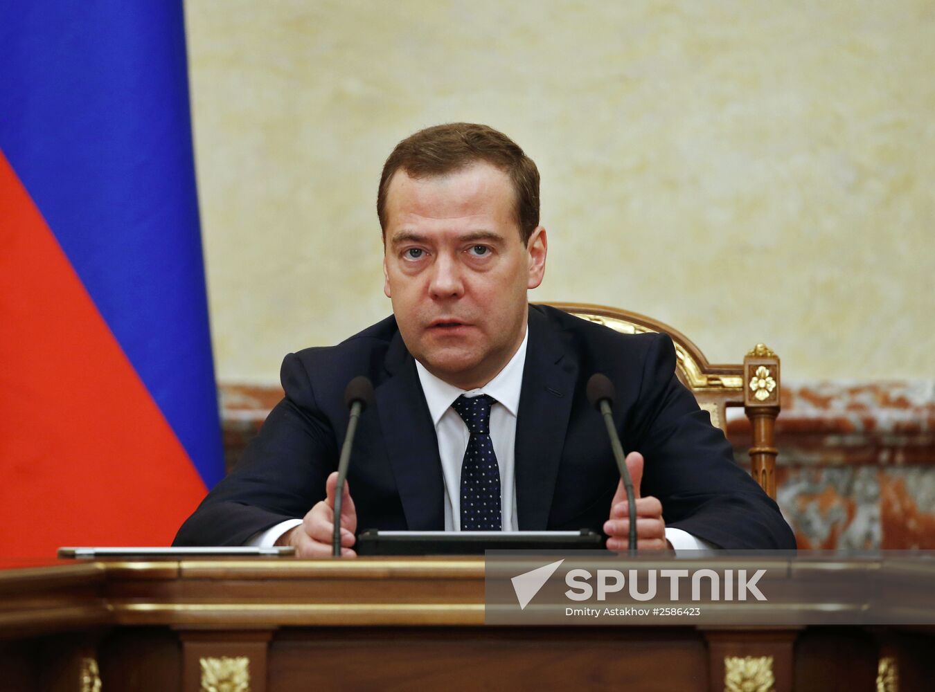 Russian Prime Minister Dmitry Medvedev chairs Government meeting