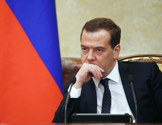 Russian Prime Minister Dmitry Medvedev chairs Government meeting