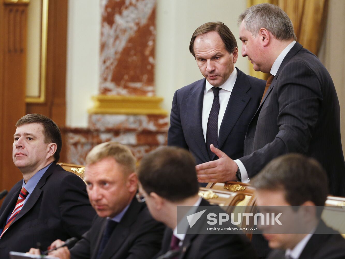 Prime Minister Dmitry Medvedev conducts government meeting