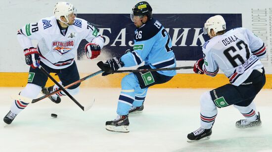 Kontinental Hockey League. Sibir vs. Metallurg Magnitogorsk