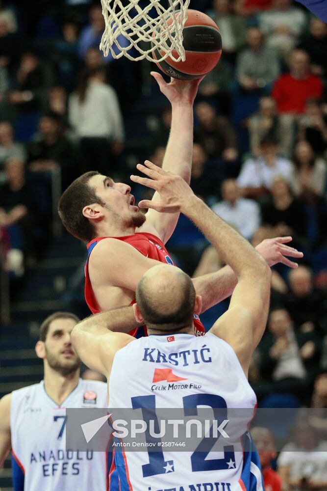 Basketball. Euroleague. CSKA vs. Anadolu Efes