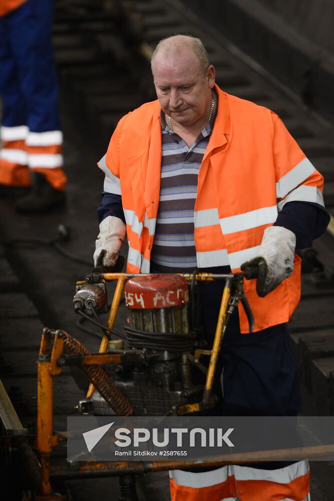 Maintenance works at Moscow's Sukharevskaya metro station
