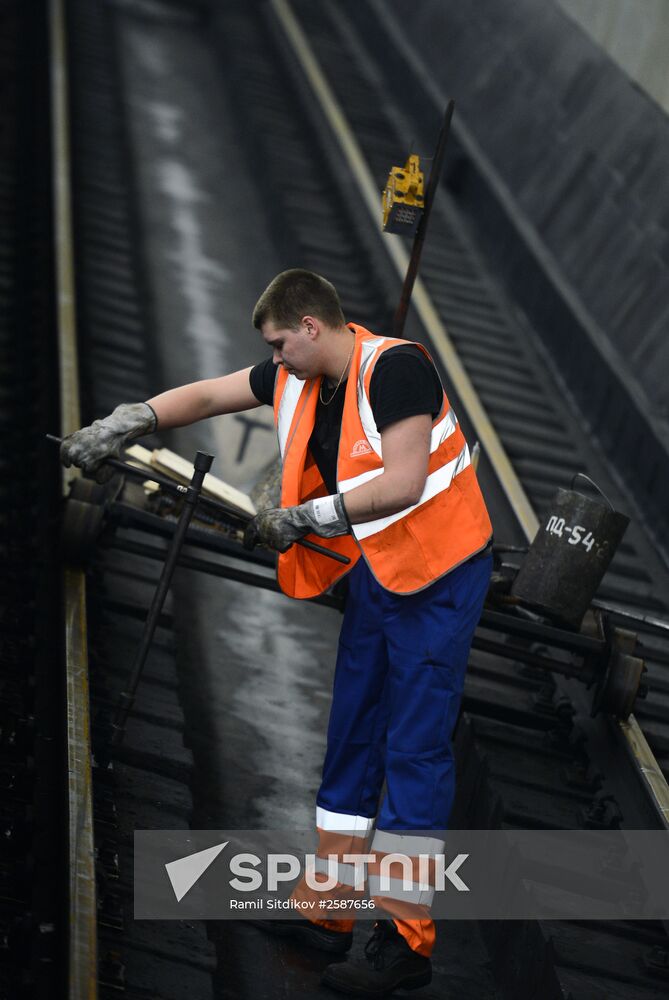 Maintenance works at Moscow's Sukharevskaya metro station