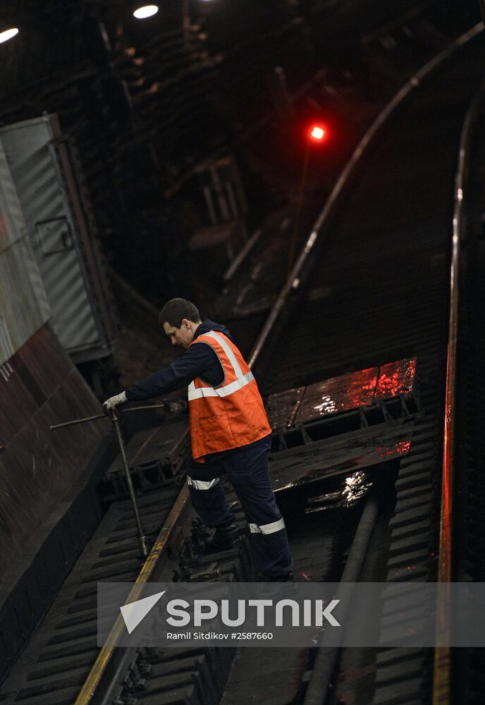 Maintenance works at Moscow's Sukharevskaya metro station