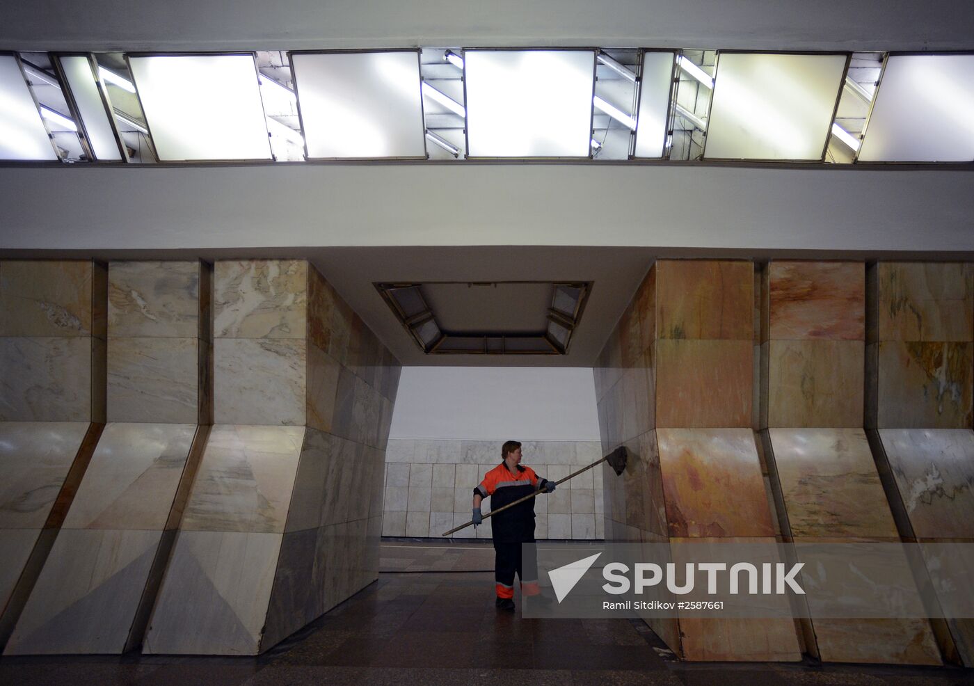 Maintenance works at Moscow's Sukharevskaya metro station