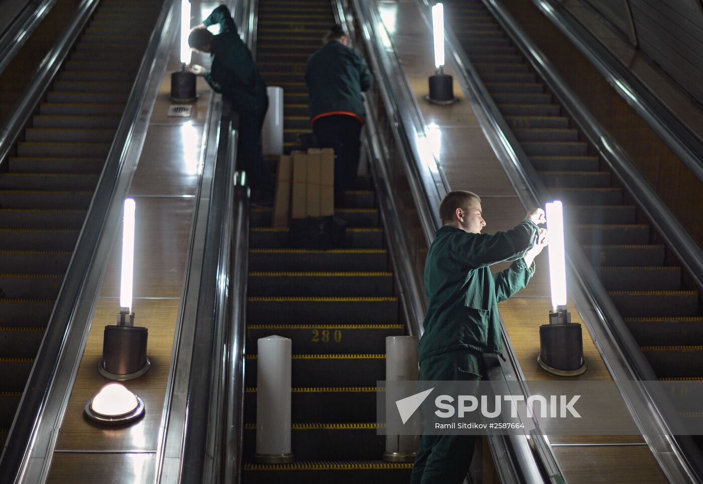 Maintenance works at Moscow's Sukharevskaya metro station
