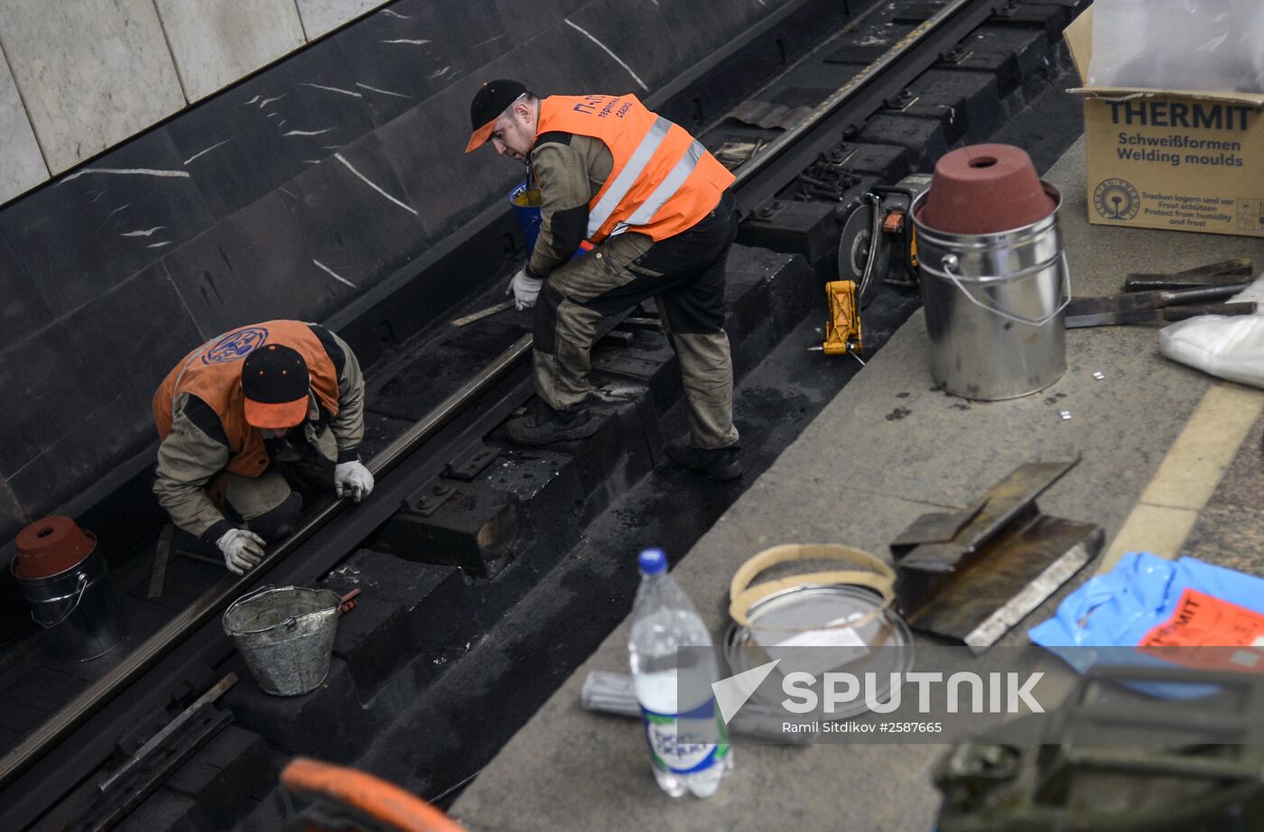 Maintenance works at Moscow's Sukharevskaya metro station