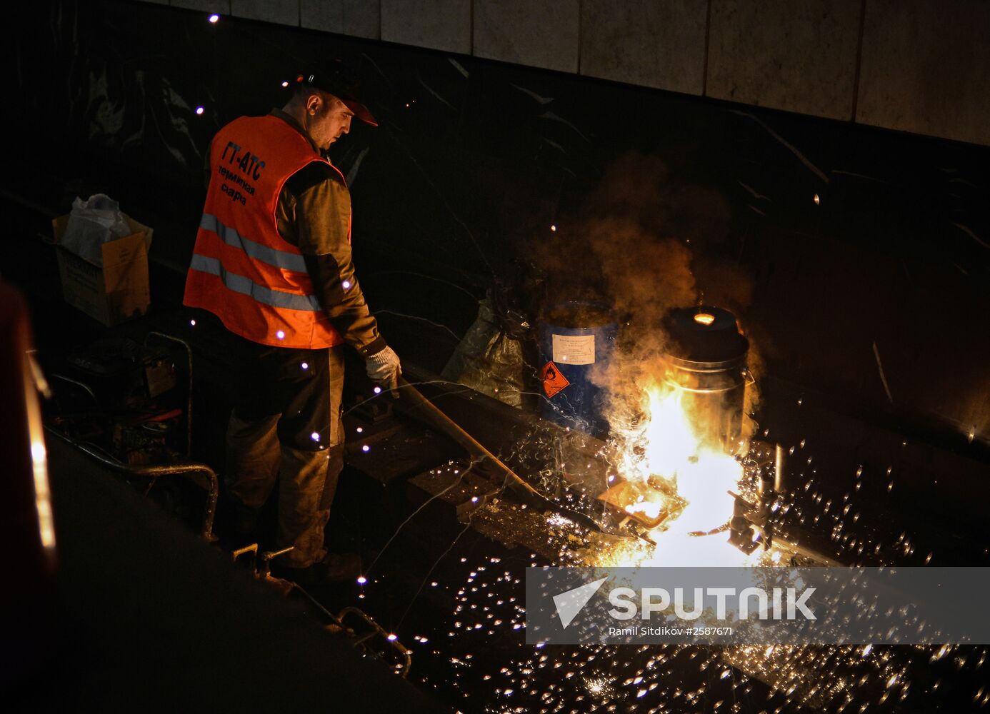 Maintenance works at Moscow's Sukharevskaya metro station