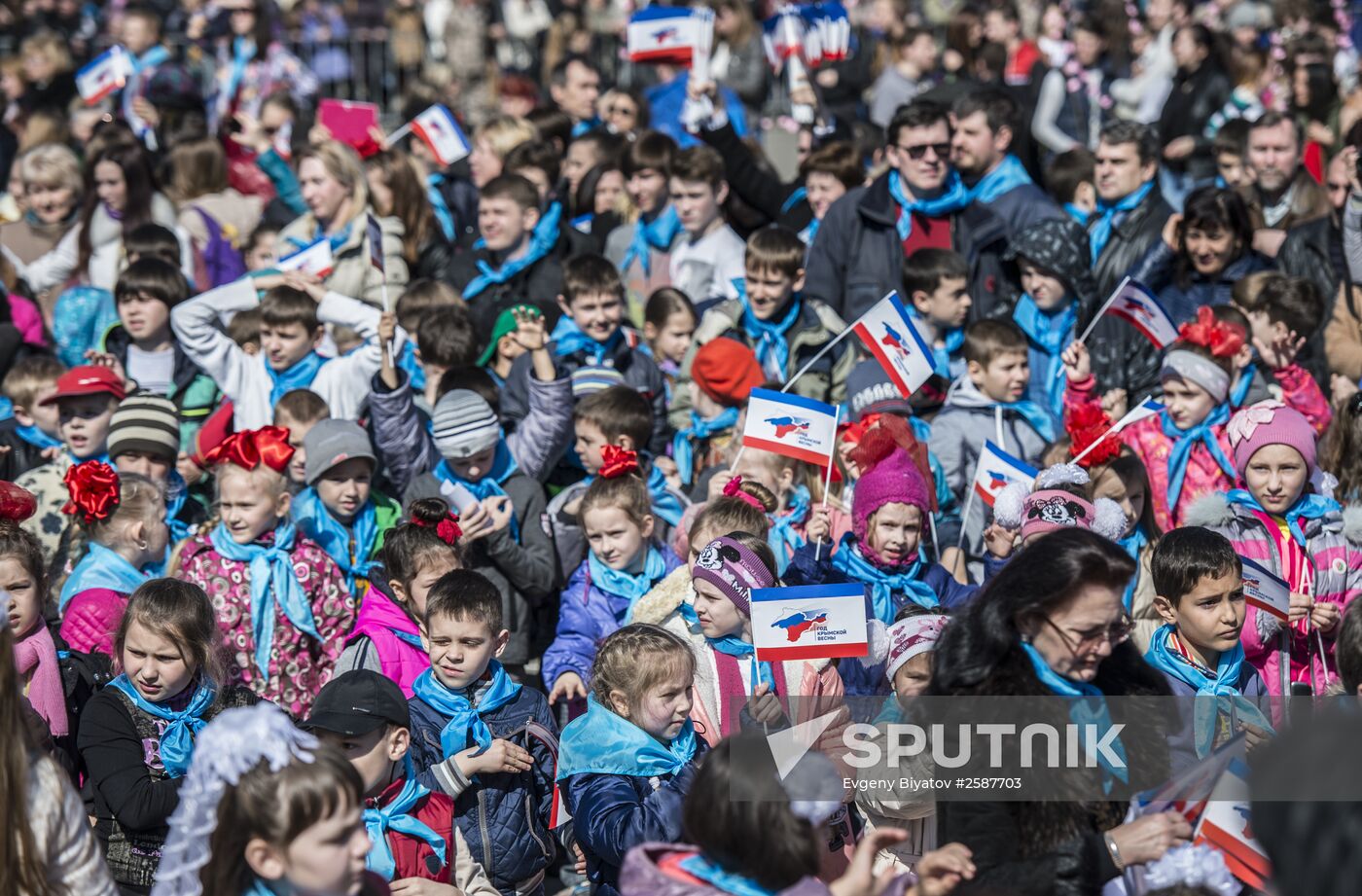 Crimean Spring anniversary celebrated in Simferopol