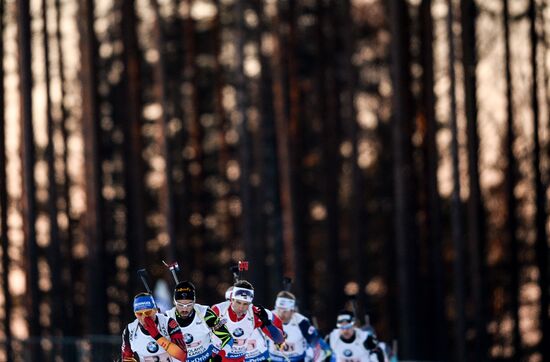 Biathlon world championships. Men's relay race