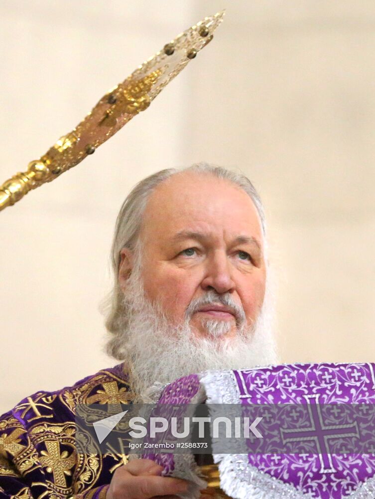 Divine service by Patriarch Kirill of Moscow and All Russia