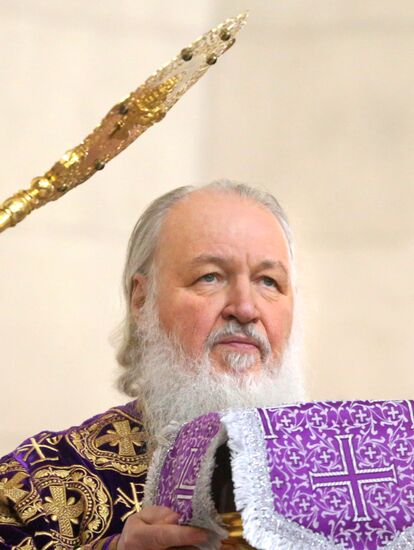 Divine service by Patriarch Kirill of Moscow and All Russia