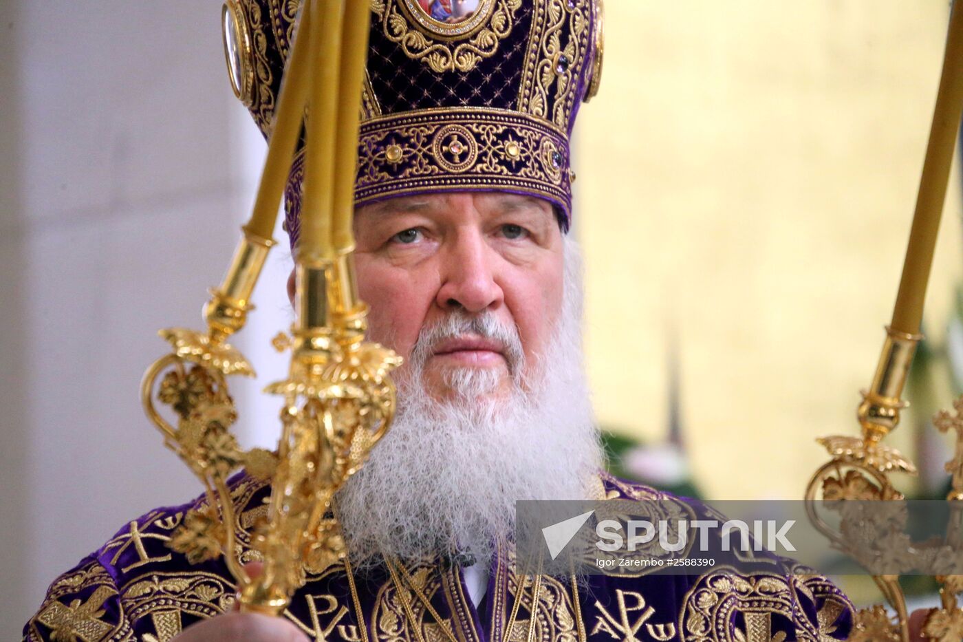 Divine service by Patriarch Kirill of Moscow and All Russia
