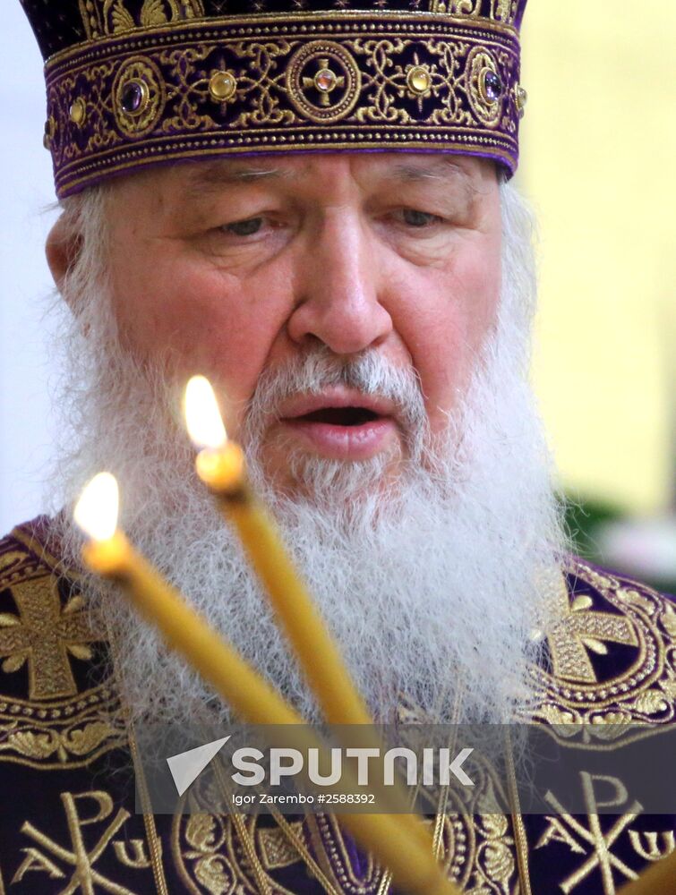 Divine service by Patriarch Kirill of Moscow and All Russia