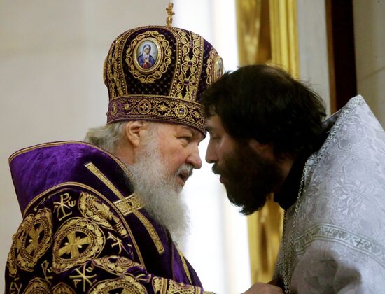 Divine service by Patriarch Kirill of Moscow and All Russia