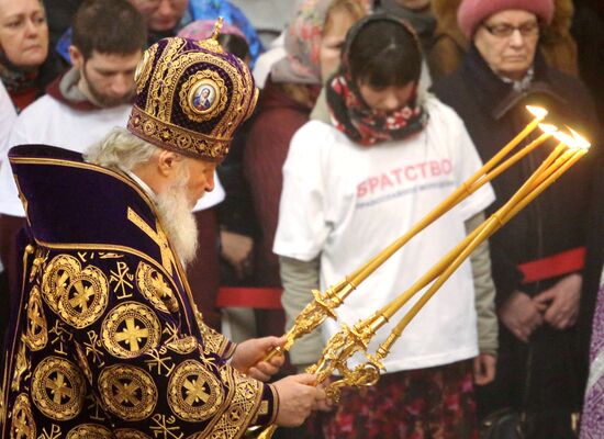 Divine service by Patriarch Kirill of Moscow and All Russia