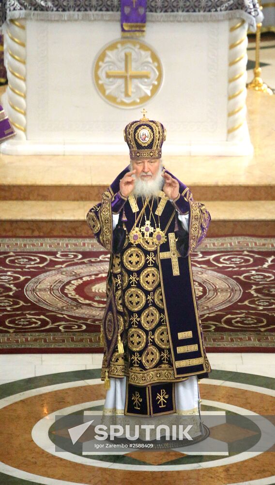 Divine service by Patriarch Kirill of Moscow and All Russia