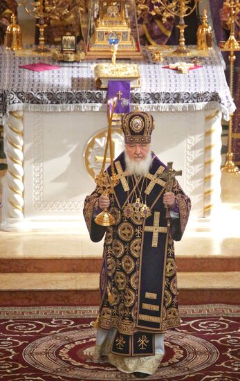 Divine service by Patriarch Kirill of Moscow and All Russia