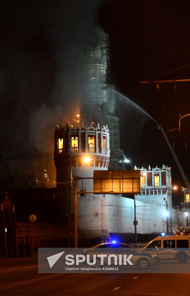 Fire at Novodevichy Convent