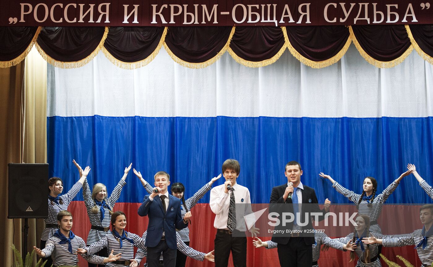 Celebrating Crimean Spring's first anniversary in Simferopol