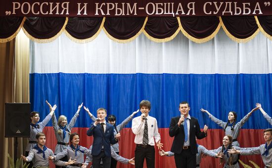 Celebrating Crimean Spring's first anniversary in Simferopol