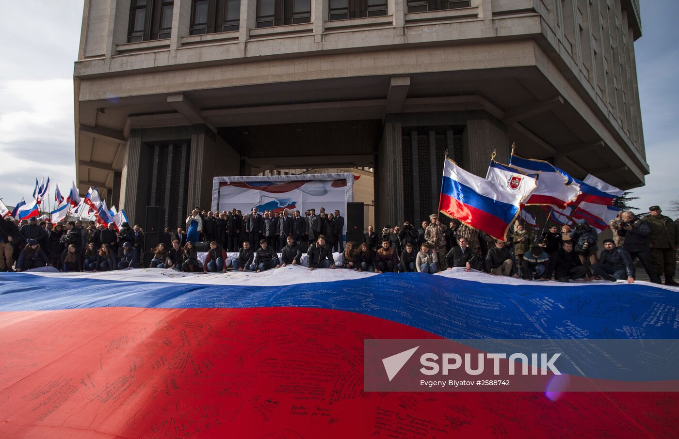 Celebrating Crimean Spring's first anniversary in Simferopol