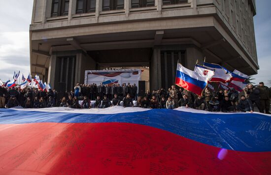 Celebrating Crimean Spring's first anniversary in Simferopol