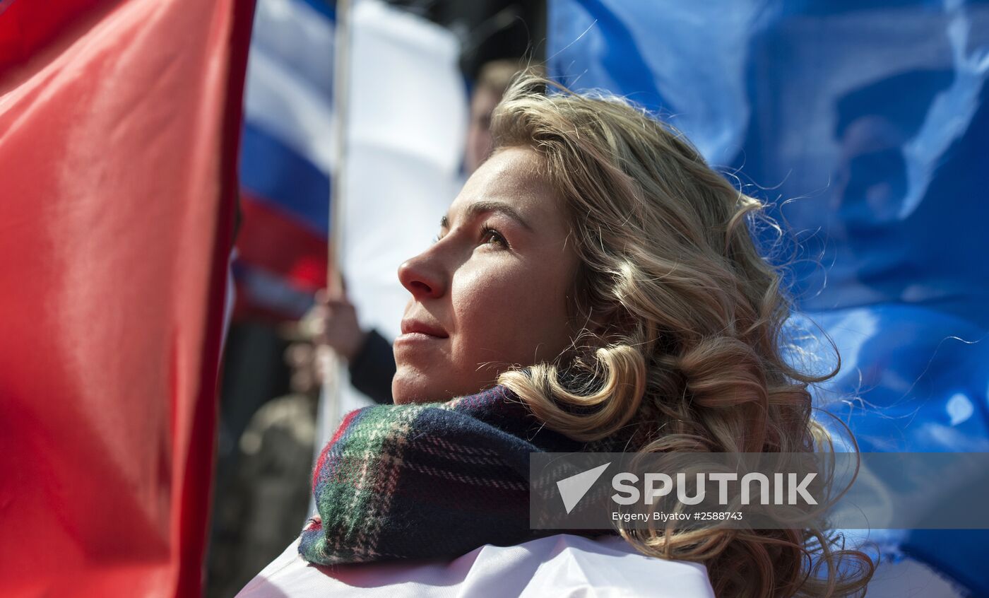 Celebrating Crimean Spring's first anniversary in Simferopol
