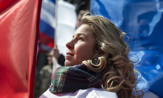 Celebrating Crimean Spring's first anniversary in Simferopol