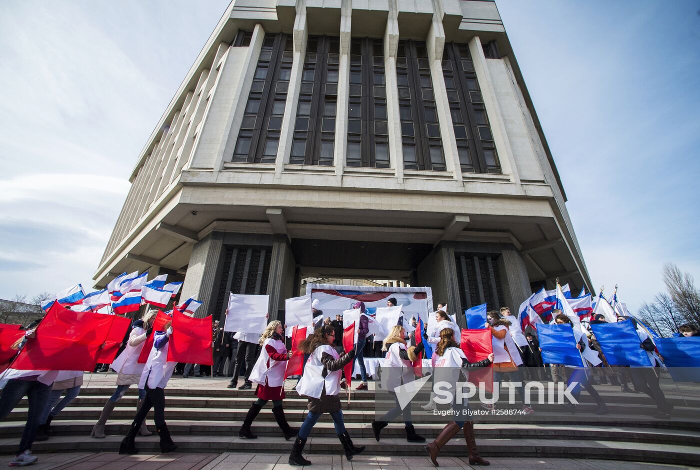 Celebrating Crimean Spring's first anniversary in Simferopol