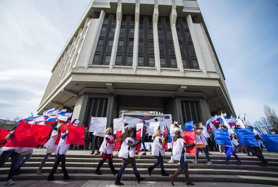 Celebrating Crimean Spring's first anniversary in Simferopol