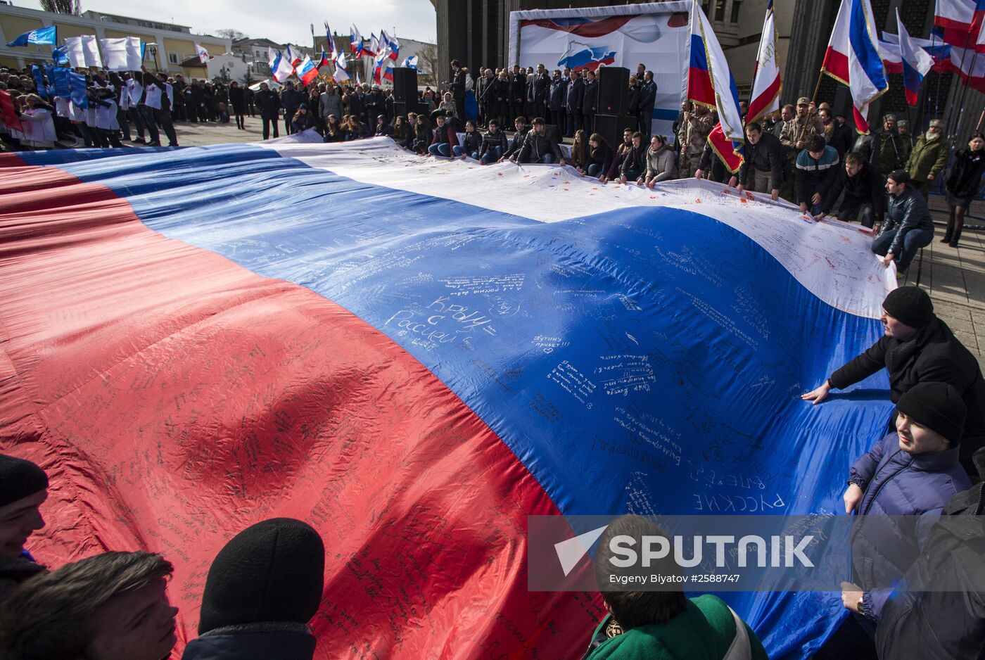 Celebrating Crimean Spring's first anniversary in Simferopol