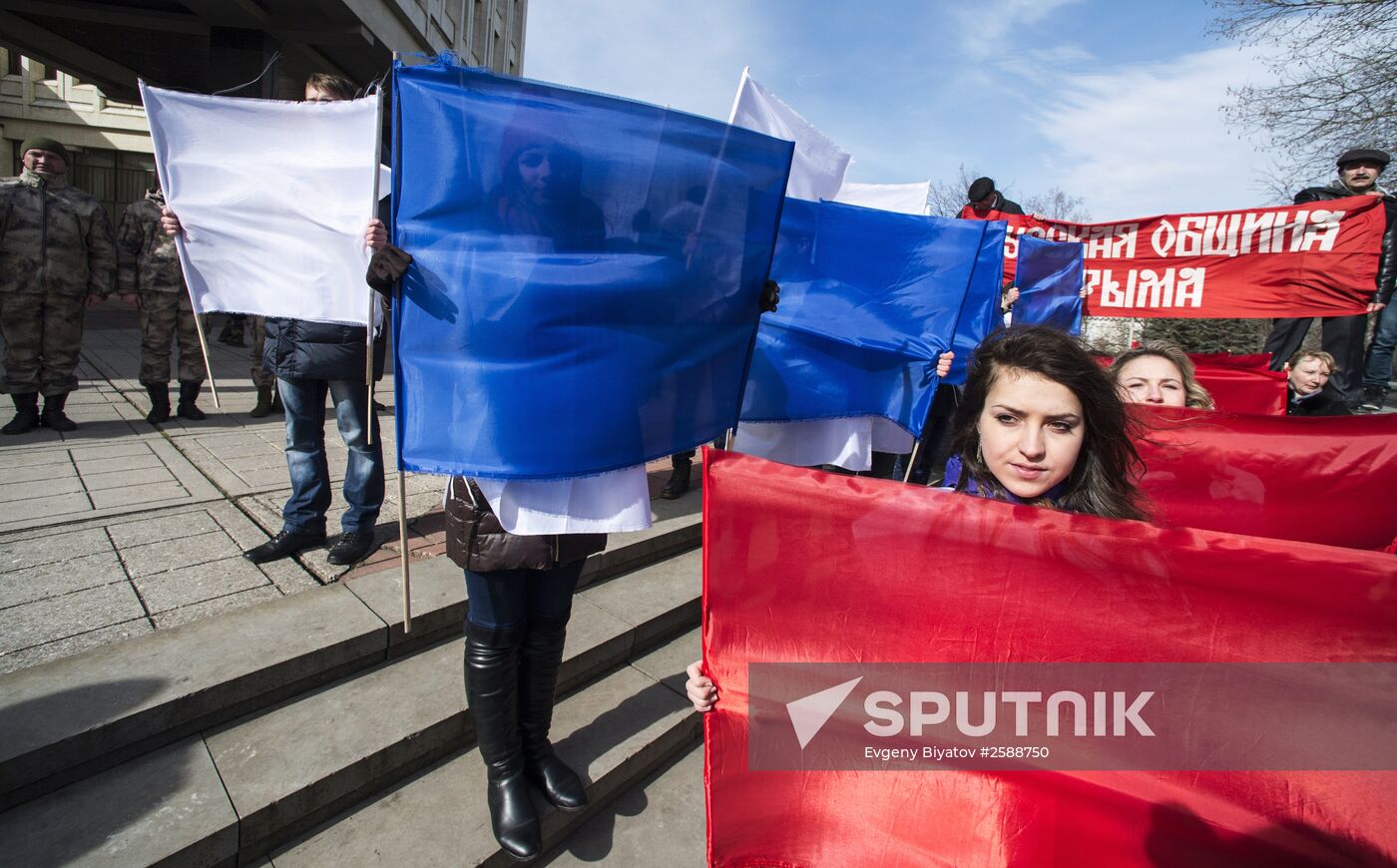 Celebrating Crimean Spring's first anniversary in Simferopol