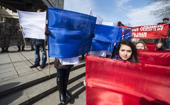Celebrating Crimean Spring's first anniversary in Simferopol