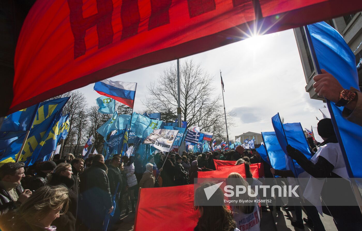 Celebrating Crimean Spring's first anniversary in Simferopol