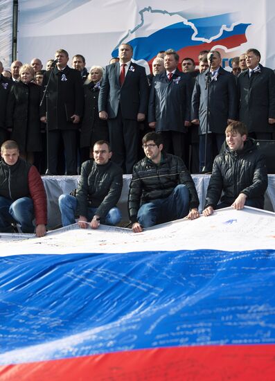 Celebrating Crimean Spring's first anniversary in Simferopol